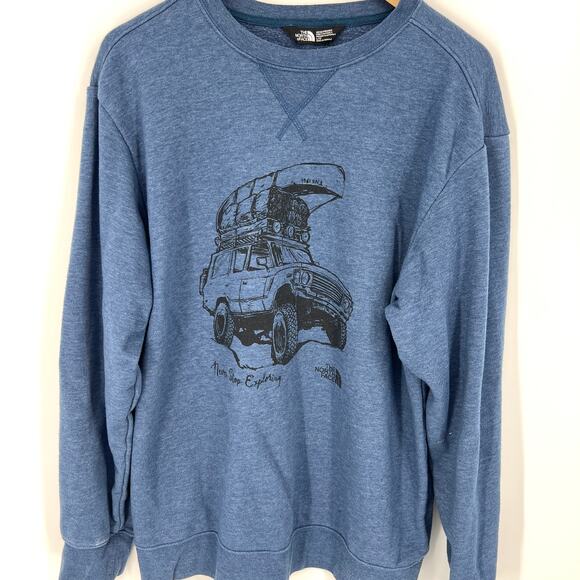 The North Face Mens Off Road Crew Long Sleeve Pullover Graphic T Shirt Size L - Picture 1 of 9